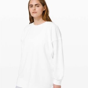 Lululemon White Perfectly Oversized Crew